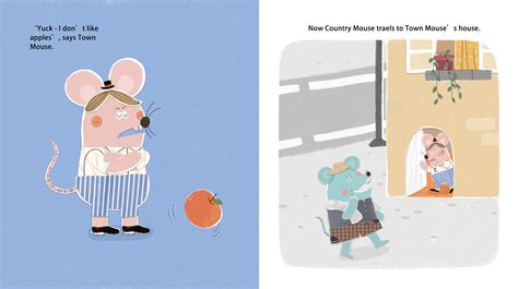 英语绘本Town Mouse and Country Mouse《田鼠与家鼠》|插画|儿童插画|11点11在行动 - 原创作品 - 站酷 ...
