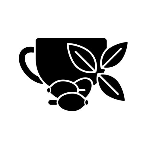 Rosehip tea black glyph icon 3392710 Vector Art at Vecteezy