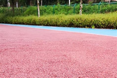 上海浦东听潮路彩色透水地坪项目|生态透水混凝土案例|上海拜石实业发展有限公司