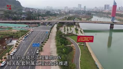 贺州城区南堤公园和江南中路项目建设接近尾声