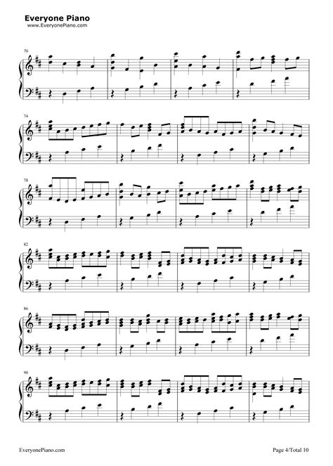 D大调卡农原版-约翰·帕赫贝尔五线谱预览4-钢琴谱文件（五线谱、双手简谱、数字谱、Midi、PDF）免费下载