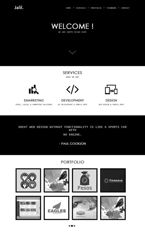 黑白简洁页面设计效果图|网页|个人网站|Ui设计师陈三 - 原创作品 - 站酷 (ZCOOL)