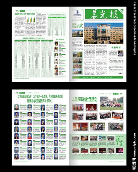 初高中小学专刊报纸id设计模板设计图__画册设计_广告设计_设计图库_昵图网nipic.com