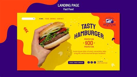Free PSD | Fast food landing page template