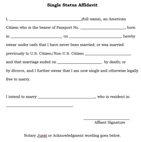 Fremont单身证明领事认证，回国结婚用 – 旧金山公证处