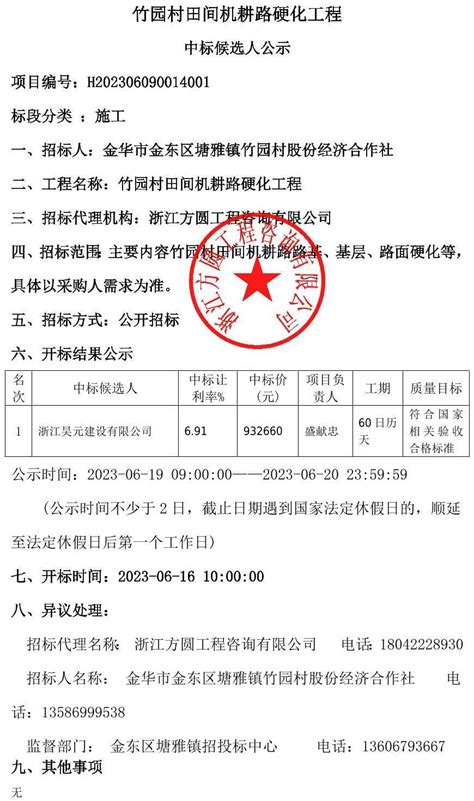 庆元县人民医院迁建工程监理中标公告