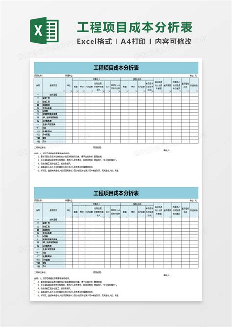 excel公司企业产品成本分析表模板_市场营销Excel模板下载-蓝山办公