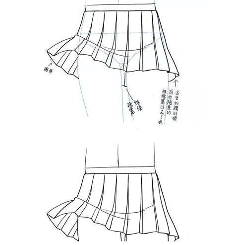 动漫裙子样式褶皱花纹的绘制技法教程！ - 插画 - 摸鱼网 - Σ(っ °Д °;)っ 让世界更萌~ mooyuu.com