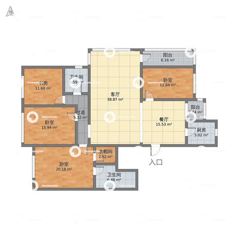 北京市海淀区 世纪城翠叠园小区4室2厅2卫 196m²-v2户型图 - 小区户型图 -躺平设计家
