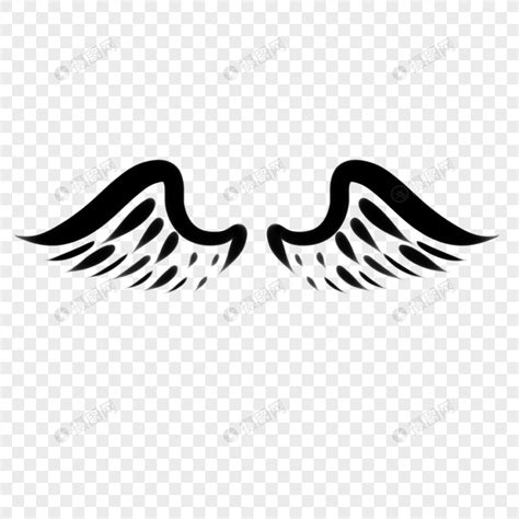 翅膀标志符号图标矢量插图