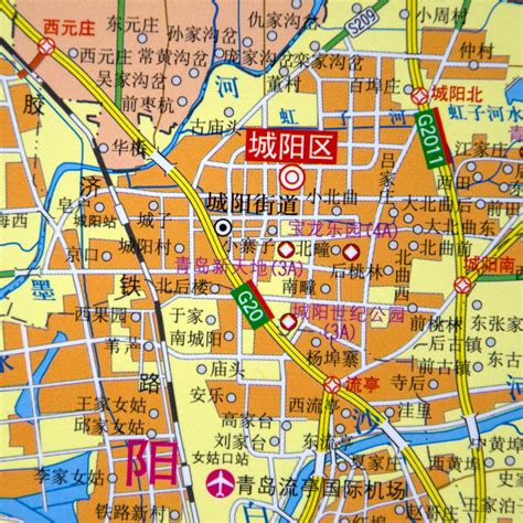 青岛市区划分的地图