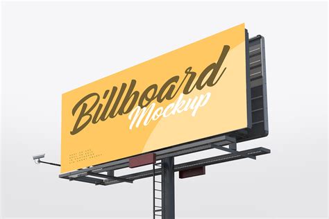城市公路道路巨型广告牌设计样机模板v1 Billboard Mockup – 设计小咖