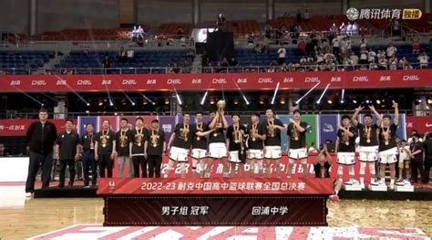 回浦中学男篮获得2022-23赛季中国高中联赛全国总决赛全国总冠军