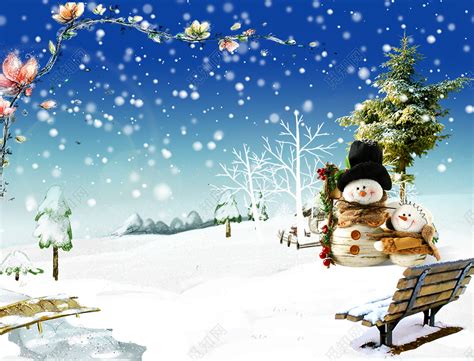 静物写真 圣诞节 圣诞快乐 冬天 雪 雪人壁纸(小清新静态壁纸) - 静态壁纸下载 - 元气壁纸