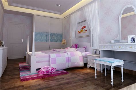 400平复式古典欧式女生卧室装修效果图_太平洋家居网图库
