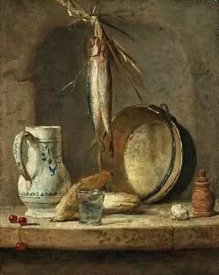 18世纪法国平民写实主义画家，夏尔丹油画作品欣赏_静物画