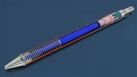 按压伸缩式圆珠笔自动伸缩锁止机构原理详解 - CAD2D3D.com
