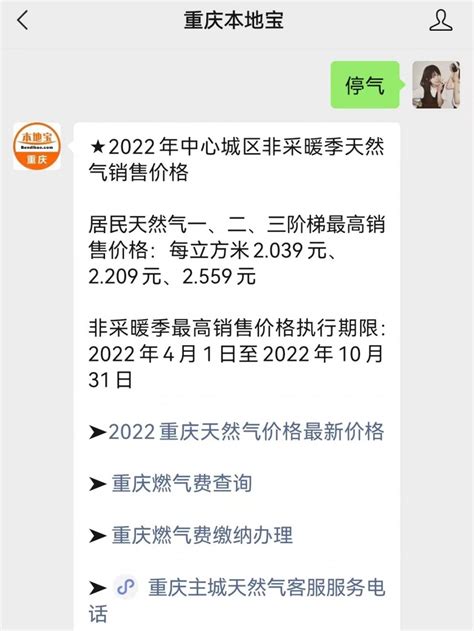 重庆关于2022年采暖季中心城区天然气销售价格的通知- 重庆本地宝
