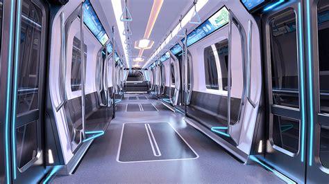 未来地铁充满科技感 - 普象网