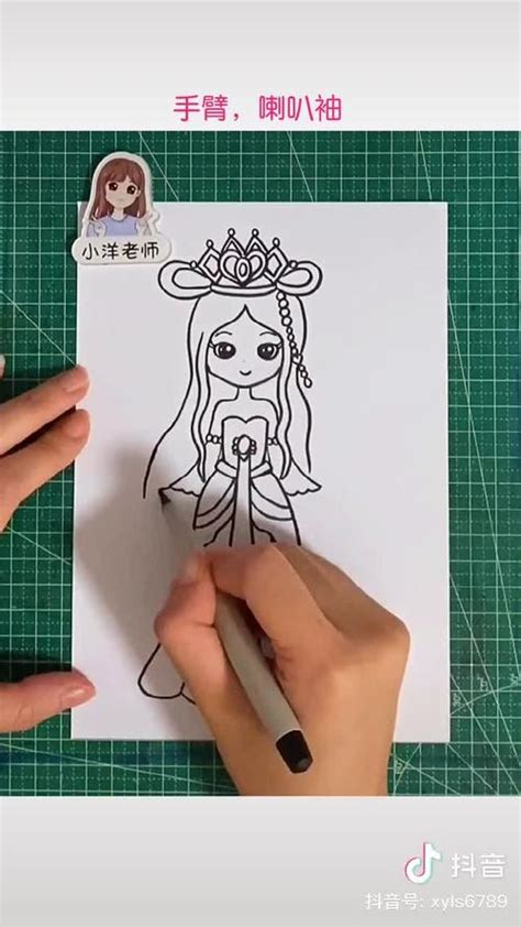 9一10岁公主简笔画叶罗丽 8到10岁公主简笔画 | 抖兔教育