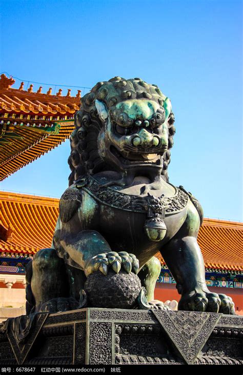 北京故宫太和殿石狮雕像高清图片下载_红动网