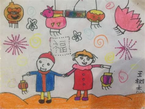 元宵节绘画作品又简单又漂亮（元宵节主题创意儿童画学生作品素材） | 说明书网