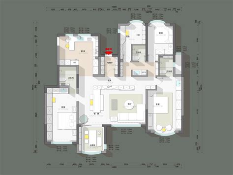 124平户型优化方案 CAD+PSD CDT空间-室内设计-拓者设计吧