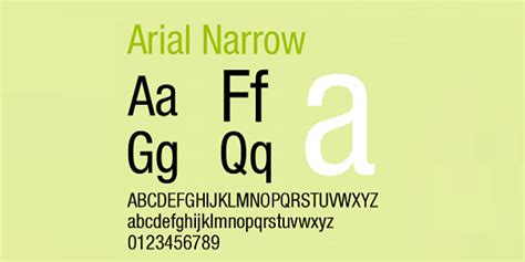 arial narrow字体_官方电脑版_51下载
