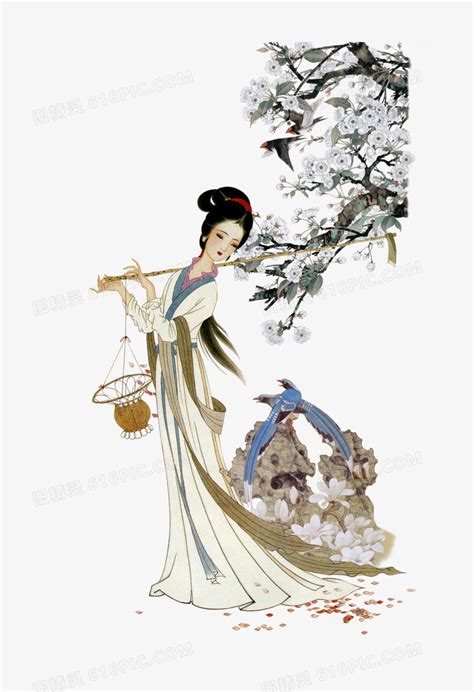 黛玉葬花图片