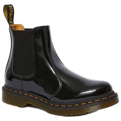 Dr Martens 2976 Womens Patent Leather Chelsea Boots - Black