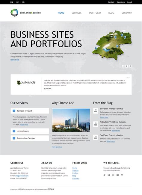 大图展示企业网站模板是一款简洁大气大图展示的商业企业网站模板。_金屋文档