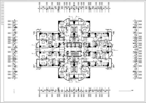 锦州市丽锦园小区高层住宅平面户型设计CAD图纸（共12张）_住宅小区_土木在线