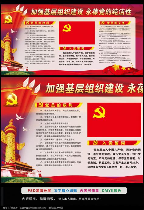 加强基层组织建设 永葆党的纯洁性展板模板图片下载_红动中国