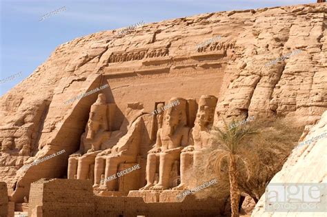 The colossal statues at Abu Simbel, Stock Photo, Picture And Rights ...