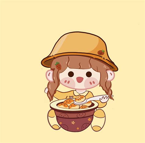 美食甜美女生头像动漫版