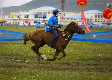 青海省黄南藏族自治州尖扎县赛马邀请赛和文化旅游节在尖扎滩举行