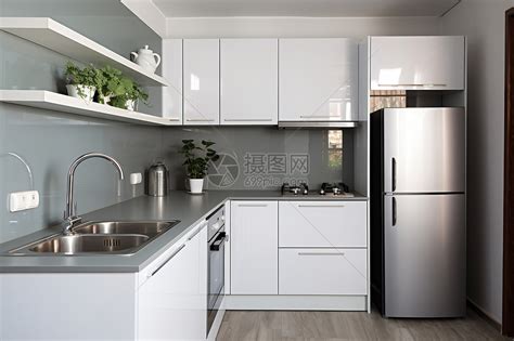 现代公寓的厨房高清图片下载-正版图片600264361-摄图网