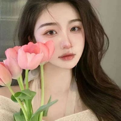 女生头像带花温柔