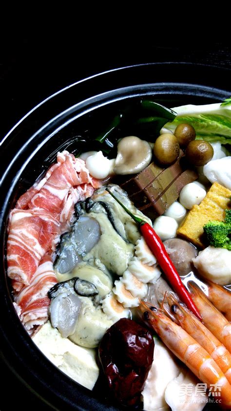 海鲜火锅图片配菜,清汤,打边炉_大山谷图库