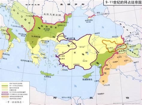 拜占庭帝国地图图片
