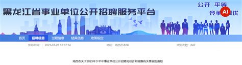 2023年黑龙江省鸡西市事业单位招聘岗位计划调整有关事宜通知