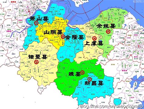 浙江绍兴下辖的6个行政区域一览_面积