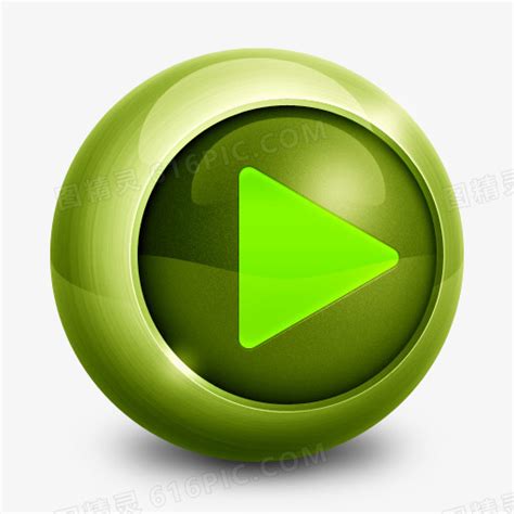 绿色圆形立体影音播放器图片免费下载_PNG素材_编号z7rik6ym1_图精灵