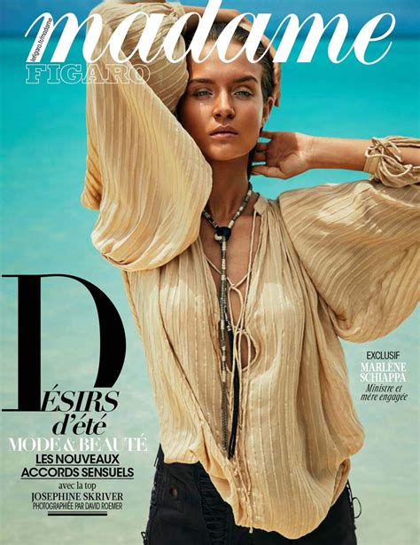 约瑟芬・斯可瑞娃-Madame Figaro杂志-展示了海滩美景与美诱的时装-欧莱凯设计网