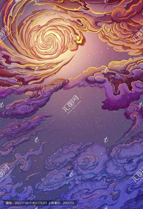 五彩斑斓的云,动漫卡通,设计素材,设计模板,汇图网www.huitu.com