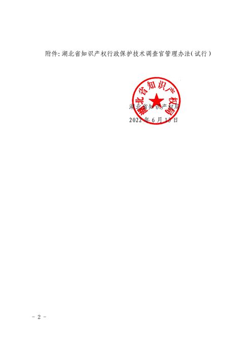 湖北省知识产权行政保护技术调查官管理办法（试行）_文库-报告厅