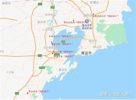 青岛市区划分的地图