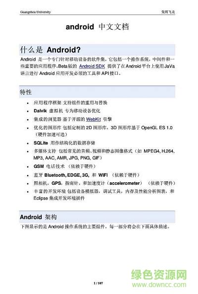 android开发中文官方文档pdf图片预览_绿色资源网