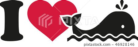 i_love_whale_pic.eps - Stock Illustration [46928146] - PIXTA