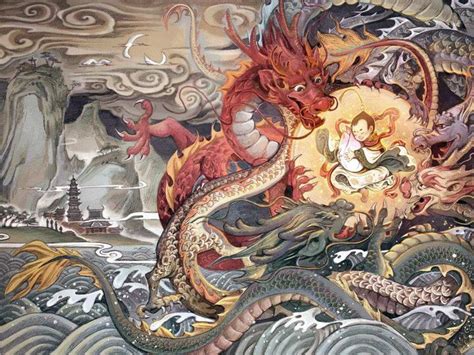 《文化符号话中国——十大神话——精卫填海》|插画|绘本|亦可文化 - 原创作品 - 站酷 (ZCOOL)